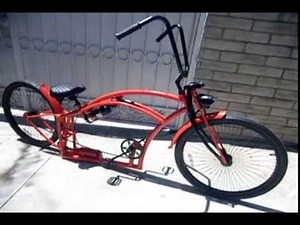 Stretch Custom Beach Cruiser with air ride suspension bicycle.