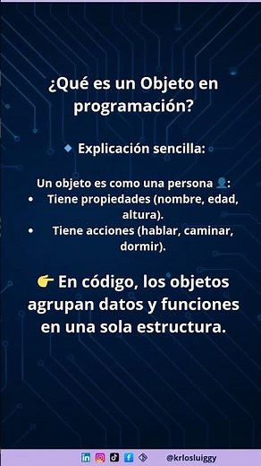 ¿Qué es un Objeto en programación?