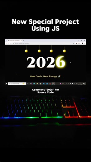 New Year Project Using JavaScript #shorts ‪@CodeWithHarry‬