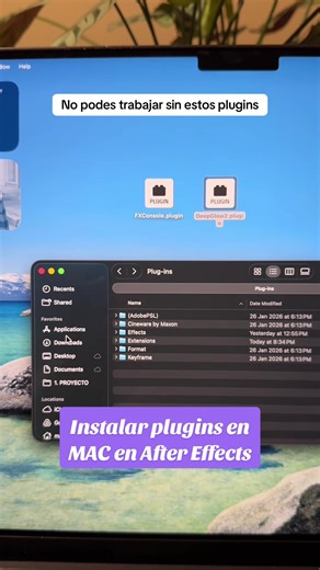 Instalación de plugins para After Effects en Mac