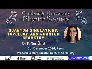 Dr. Nur Ünal - Quantum Simulations, Topology and Quantum Geometry