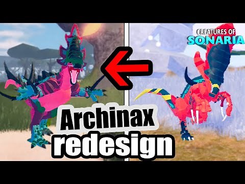 REMAKE! new Archinax VS old model! Redesign in Creature of Sonaria