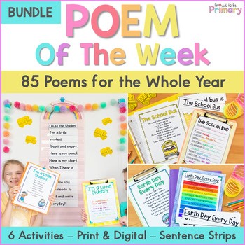 Poems Poetry Comprehension Small Group Shared Reading Activities for Fall Winter