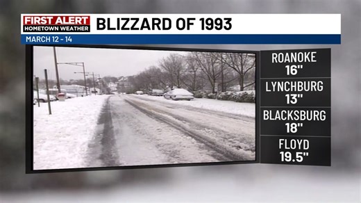 Remember when it snowed BIG in southwest Virginia? The Blizzard Of 1993 occurred 31 years ago this week. Here's a look back into the archives. | WDBJ7