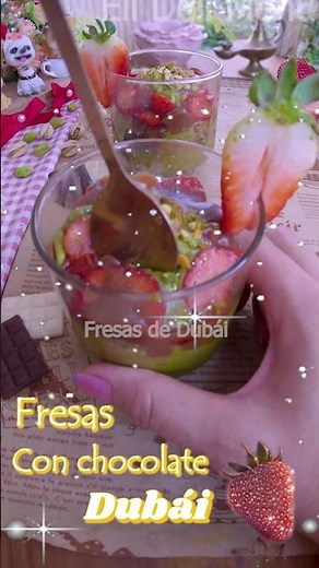 receta viral, fresas con chocolate de Dubái/ Strawberries chocolate Dubái/#recetas #recetasfaciles.