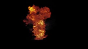 Gas explosion fire, transparent background