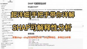 超详细！手把手带你详解SHAP可解释性分析——机器学习/深度学习/神经网络/人工智能