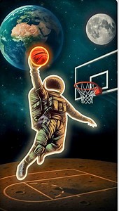 Cosmic NBA Dunk – LED Neon Sign by Luma Press - Etsy Canada