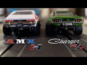 AMC AMX Hurst and Dodge Charger R/T - Auto World slot car racing