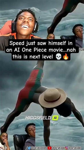 Speed React on AI one Piece Movie by Higgsfield AI #ishowspeed #streamer #likeforlikes #explore #usa