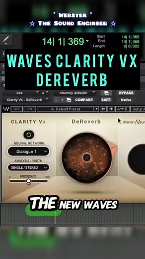 🎤 Remove Reverb INSTANTLY with Waves Clarity ✨ #studiolife #musicproduction #websterthesoundenginer | Webster The Sound Engineer