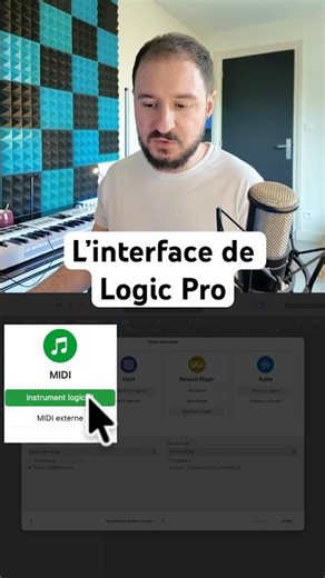 Logic Pro's interface: creating MIDI tracks