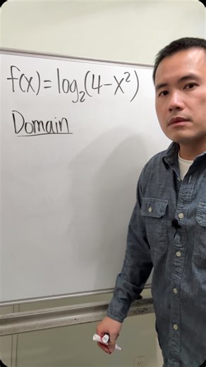 blackpenredpen | Finding the domain of a logarithmic function. | Instagram