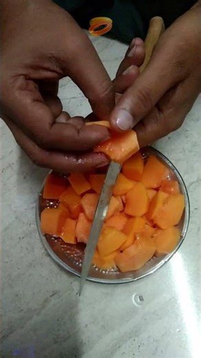 Fresh Papaya Cutting ASMR | Healthy Fruit Bowl | Satisfying Food Prep Shorts