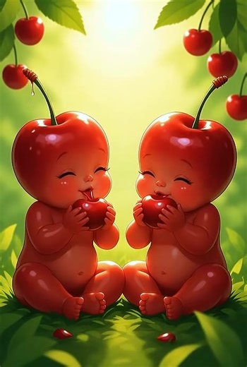 Ai baby eating Amer viral video| twins chreey eating Amer #aigenerated #breastfeeding #videotrends #satisfyingvideos #creatorsearchinsights