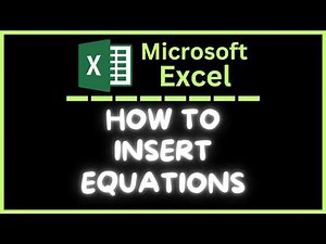 How to Insert Equations in Microsoft Excel | Step-by-Step PC Tutorial