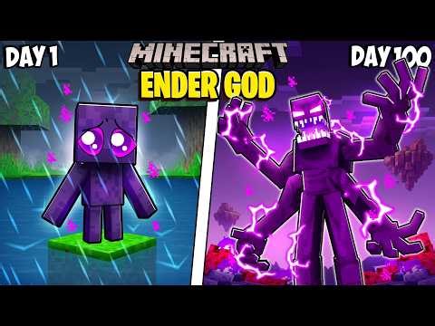 I Survived 100 Days as a ENDER GOD in Minecraft!