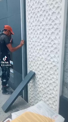 Applying Textured Paneling on a Construction Site