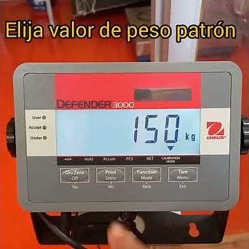 Ajuste - Calibracion de balanza Ohaus Serie Defender 3000 Weight Scale Calibration