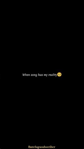 My Reality Song🥺| Telugu lyrics song • 4k whatappstatus • love song trending song #shortsfeed #love