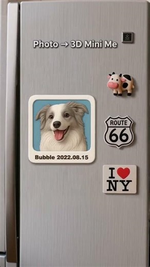 Custom 3D Printed Fridge Magnet from Photo – Personalized Cartoon Mini Figurine Magnet Gift