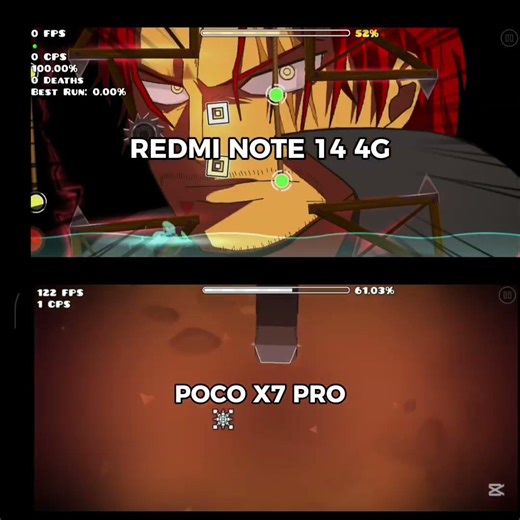REDMI NOTE 14 4G VS POCO X7 PRO (GEOMETRY DASH)