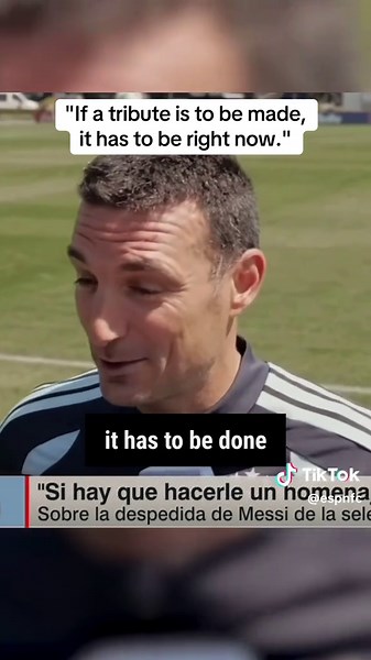 Lionel Scaloni says now is the time for #Messi to feel the love from everyone ❤️ #linoelmessi #argentina #futbol #espnsocial