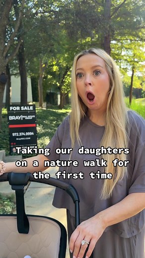 The ending! 😳😱 backstory ::: Ellie’s most favorite activity is going on nature walks! We try to do one every day, but with having a new baby, we haven’t made a nature bracelet in a couple weeks. So we got their bracelets on and we went on our walk! Ellie loves exploring the different plants and picking up leaves! 😂 though this time she for some reason pulled everything off of her nature bracelet! We had a fun walk and Sutton seemed to like looking at the trees! It’s nice to be back in our rou