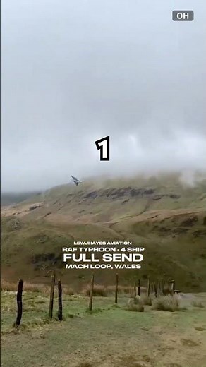 Four Ship of Royal Air Force Eurofighter Typhoon's full send through the Mach Loop!🇬🇧 #shorts