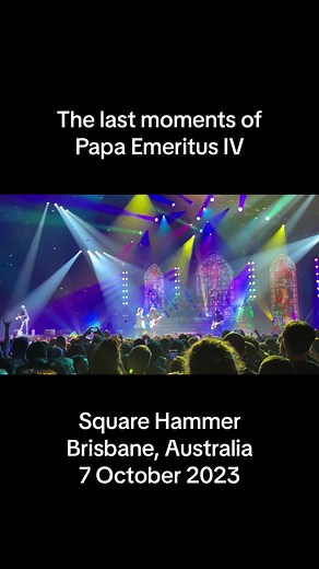 Papa Emeritus IV's Last Moments in Brisbane Concert