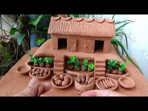 How To Build A Beautiful Clay Villa House | Clay House Modeling and Clay Kitchen Set