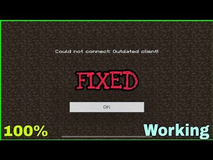 Minecraft Outdated Client Problem | Could Not Connect Outdated Client