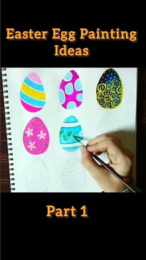 6 Easy Easter Egg Painting Ideas Anyone Can Try 🐣🎨 #Easter #shorts