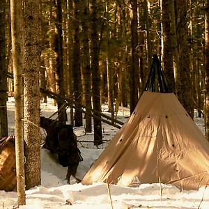 Hot Tent Overnight Camping In Winter | Bushcraft WORLD