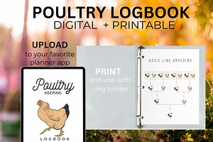 Poultry Keeping Logbook for Chickens PDF *digital Download* - Etsy