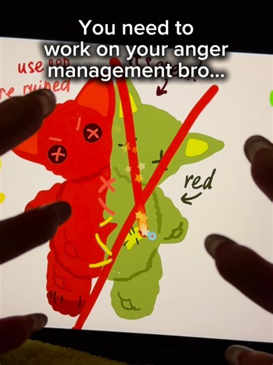Guys, tell him that he has an anger management problems🙄 #ipadgames #multiplayer #artworkout #artchallenge