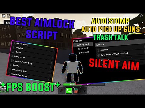 ROBLOX THE HOOD-DA HOOD MODDED BEST AIMLOCK SCRIPT/HACK [ AIMLOCK , AUTO PICKUP , AUTO STOMP , +FPS]