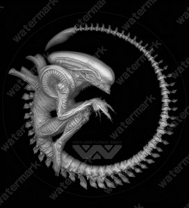 Aliens Fiber Laser Depth Map: 3D Engraving PNG File - Etsy UK
