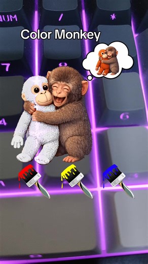 color mix monkey #zoo #monkey