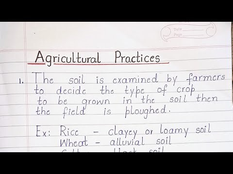 Agricultural Practices