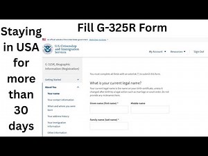 How To Fill G 325R Form Online || G-325R Form
