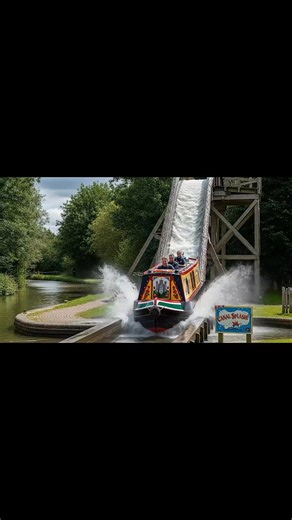 The narrowboat log flume is coming to a canal near you. #boating #narrowboats #canalboats #banter #british | Canal Boats