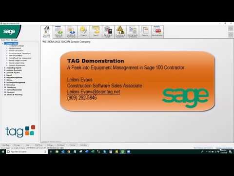 Demo of Sage Equipment Manager for Sage 100 Contractor