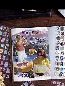 347PCS Vintage Scrapbook Stickers, Scrapbook Stickers Graffiti, Vintage Letters Numbers Self Adhesive Bubble Alphabet Decals Scrapbooking Supplies for Diary Art Album Graffiti Magazine DIY Crafts