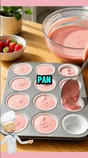 🍓 The Fluffiest Strawberry Muffins!
