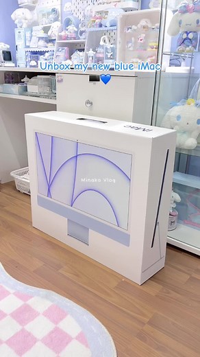 Unboxing My New Blue iMac - Minako's Vlog