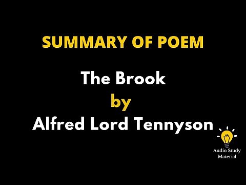 Summary Of Poem The Brook By Alfred Lord Tennyson - The Brook Of Alfred Lord Tennyson (Summary)