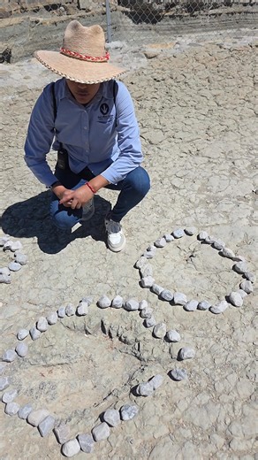 Hoy lleve grupo a los fosiles de dinosaurios carnívoros del Cretasico en San Juan Raya, Puebla y Paola, nuestra guia, nos explica una de las huellas 😱 #arqueologia #historia #cultura #mesoamerica | Arqueología viva de México