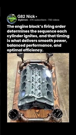 The engine block's firing order determines the sequence each cylinder ignites, and that timing
