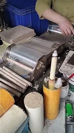 The process of making moxa sticks!